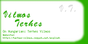 vilmos terhes business card